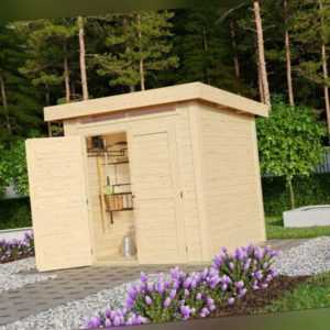 Gartenhaus Mit Anbau Geratehaus Blockhaus Holzhaus Holz Lasita Maja Hori 28 Mm Forlife24 Com