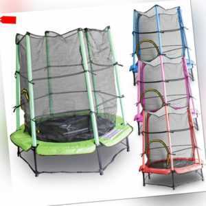 Kindertrampolin 140cm Indoor und Outdoor mit Sicherheitsnetz Randabdeckung