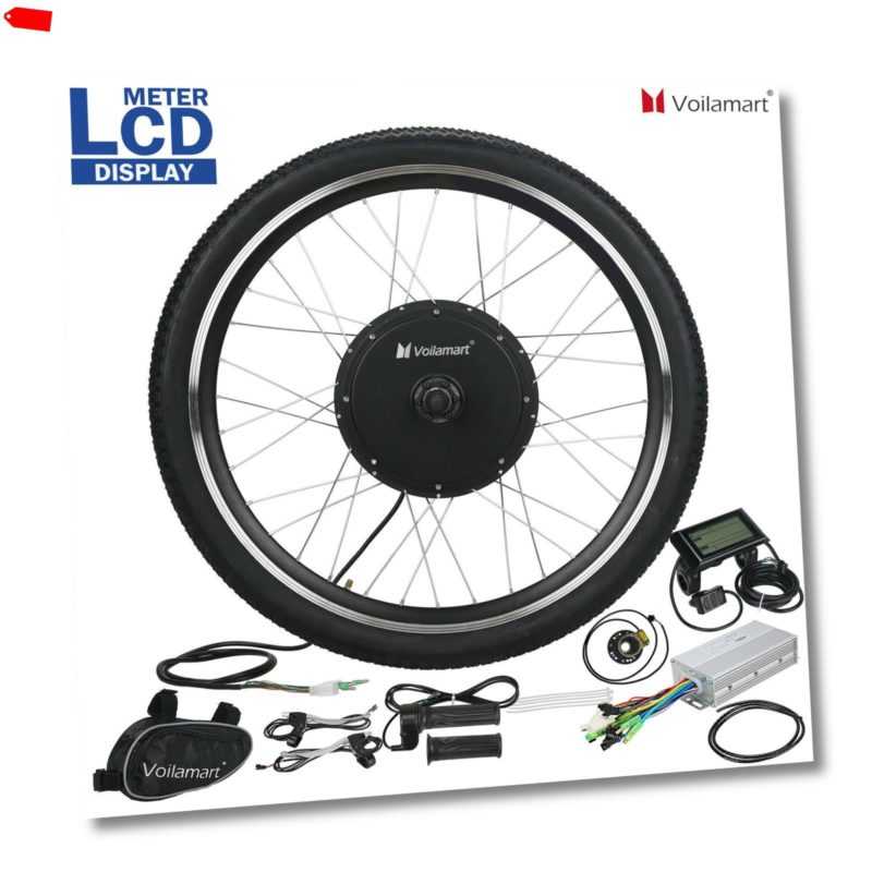 26" LCD Vorderrad 48V 1000W ElektroFahrrad Kit Ebike