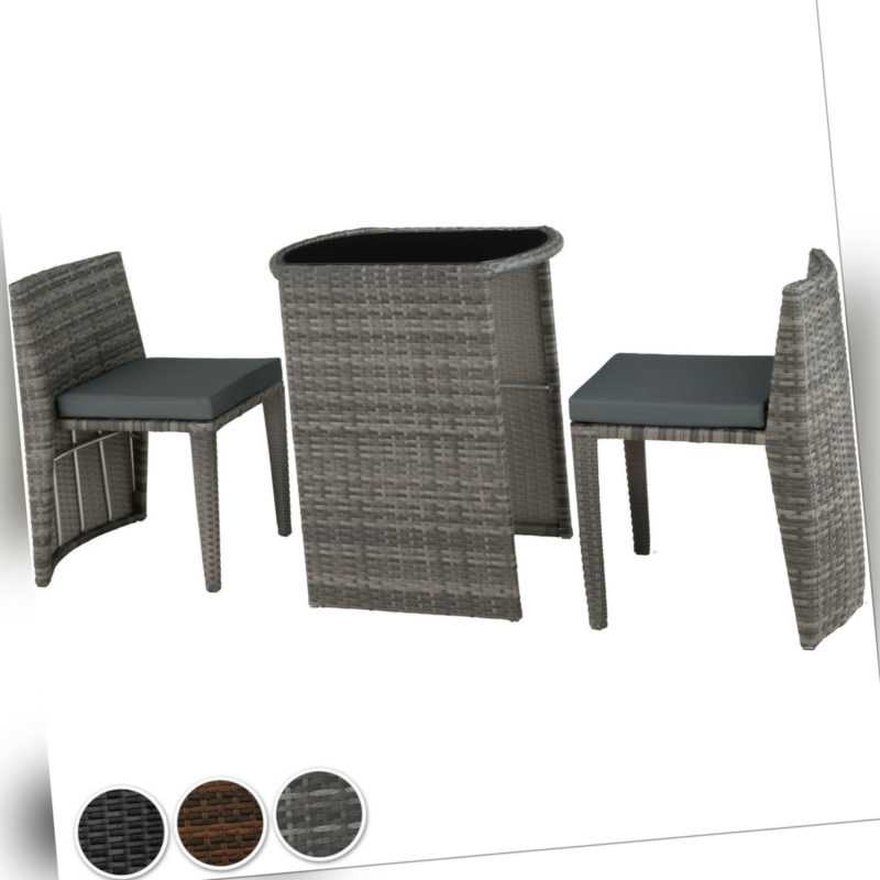 POLYRATTAN ALUMINIUM Bistroset Balkonset Balkonmöbel