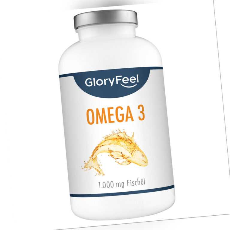 Omega 3 Fischöl Kapseln 1000 mg 120mg EPA 180mg DHA Fettsäuren 400 Stk. Fisch Öl