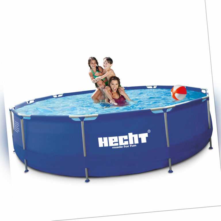 Hecht 3476 BLUESEA Swimmingpool Frame Pool Schwimmbecken Stahlrohr Schwimmbad