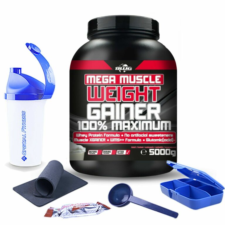 7,38€/kg ++ BWG Mega Muscle Mass Weight Gainer (5kg Dose) + BONUS wählbar ++