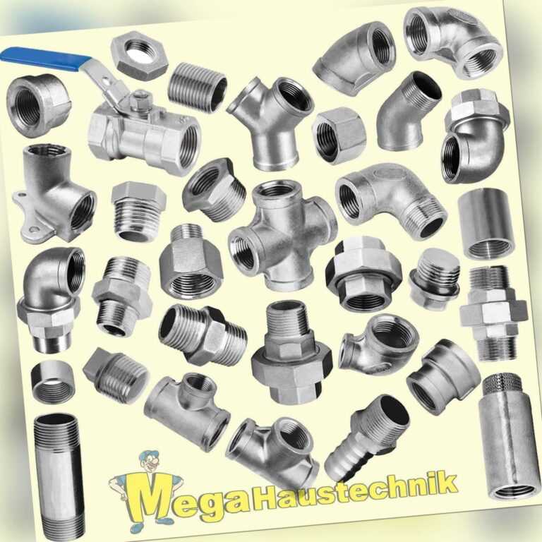 Gewinde Fitting aus Edelstahl V4A Schraubfittinge IG AG Außen Innen Gewinde Zoll
