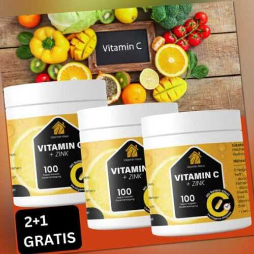 2+1 GRATIS VITAMIN C KOMPLEX MIT ZINK HOCHDOSIERT VEGAN - ORIGINAL 300 KAPSELN