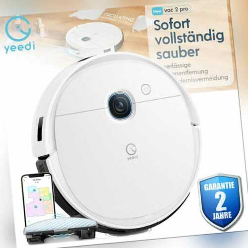 Yeedi Vac 2 Pro Saugroboter Wischfunktion 3000Pa Staubsauger Kehrroboter APP