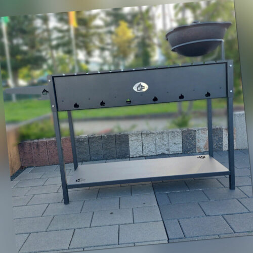 Mangal Set Batyr XL Schaschlikgrill 100cm mit  Grillrost Kasan 8L