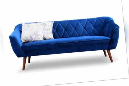 Missouri Sofa 180x74x75 cm mit Staufach, Couch, Wohnzimmersofa, Klappsofa  Blau