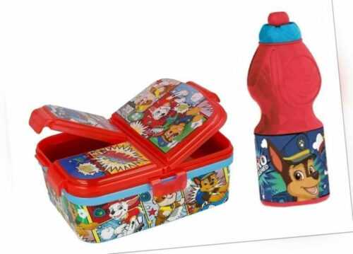 PAW Patrol Brotdose Sandwichbox Snackbox  - Trinkflasche- SET