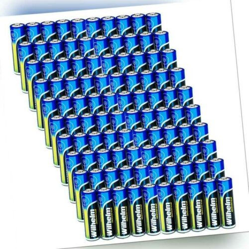 100 AA Mignon Wilhelm Universal Alkaline Batterien im Shrink LR6