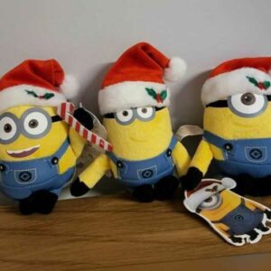 Minions Weihnachtsminion X-Mas 3Fach sort Plüsch Bag Clip Schlüsselanhänger 13cm