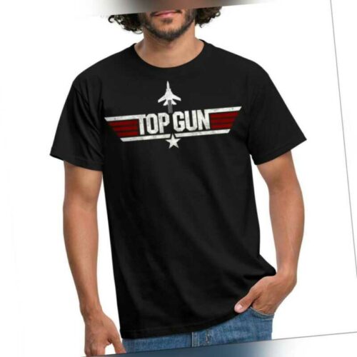 Top Gun Jet Logo Used Look Männer T-Shirt