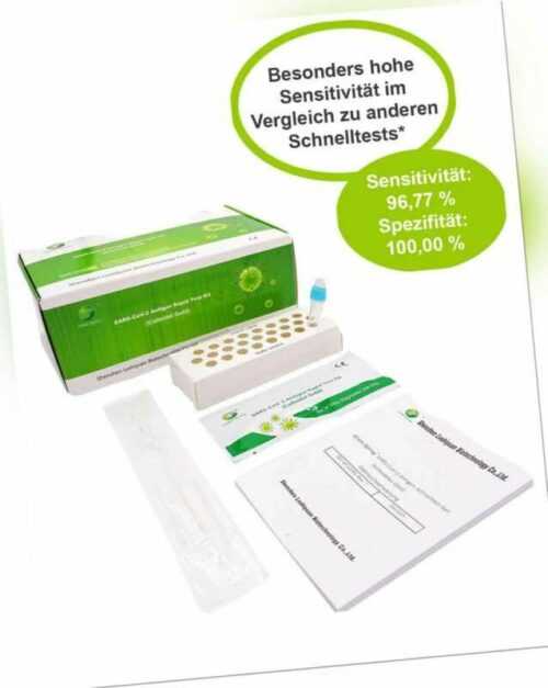 25 Green Spring Corona Schnelltest Antigen Speicheltest BfArM gelistet Covid 19