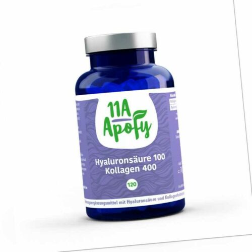 Hyaluronsäure 100 Kollagen 400 | Pflanzliche Hyaluronsäure | Bioaktive Peptide