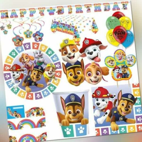 Paw Patrol Party Deko Kindergeburtstag Partyset Geburtstag Set Partygeschirr Set