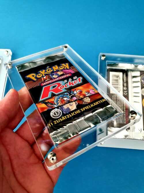 1x Pokemon Booster Acryl Schutz Gehäuse Case protective z. B. Base first Edition