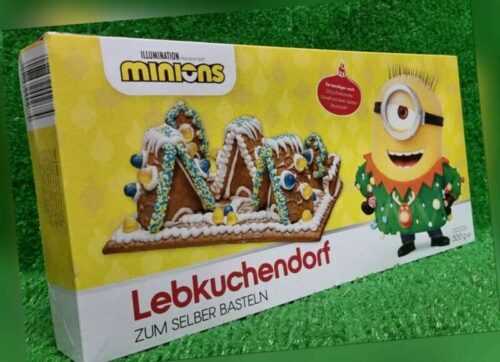 (25,05€/kg) Minions Lebkuchendorf inkl.2 2D Figuren Selberbasteln Versand0€