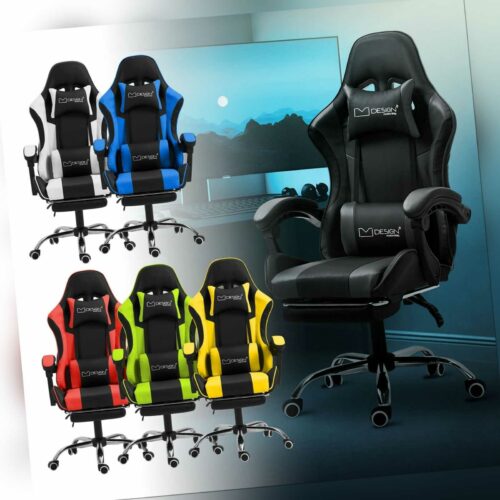 Massage Gaming Stuhl Bürostuhl Racing Verstellbar Gaming Chair Schreibtischstuhl