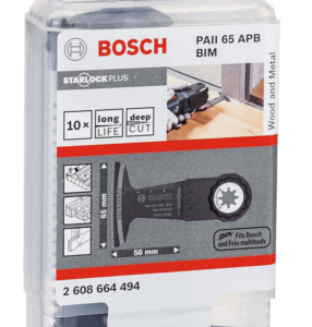 BOSCH Tauchsägeblatt PAII 65 APB BIM Holz und Metall Starlock Plus 50 x 65 mm