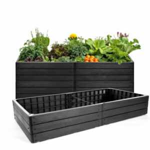 2x XL Hochbeet für Garten ideal für Pflanzen aus Kunststoff 150x76 cm Made in EU