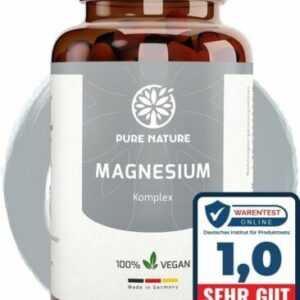 Pure Nature Magnesium Komplex hochdosiert 400 mg 7in1  hochdosiert 180 Kapseln