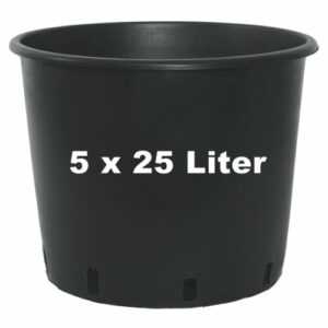 5x Pflanzcontainer 25 Liter Ø 35 cm - Blumentopf, Pflanzkübel (2. Wahl)