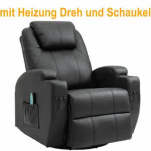 Massagesessel Fernsehsessel Relaxsessel 360°drehbar Wärmefunktion Fernbedienung