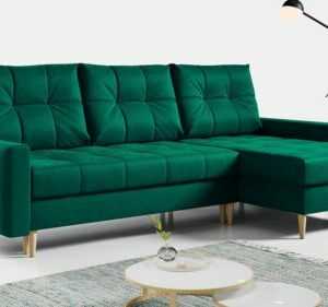 Sofa mit Schlaffunktion - Wohnlandschaft L Form Couch mit Schlaffunktion - ASTRA