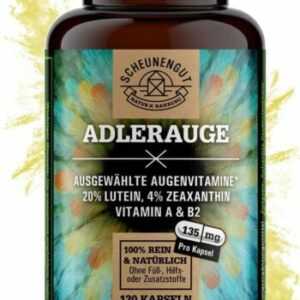 ADLERAUGE® -Augenvitamine Hochdosiert- Laborgeprüft I 120 Kapseln I SCHEUNENGUT®