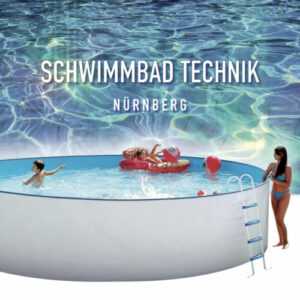 Pool 3,5 x 0,9m + Skimmerset + Düse Stahlwandbecken Schwimmbecken