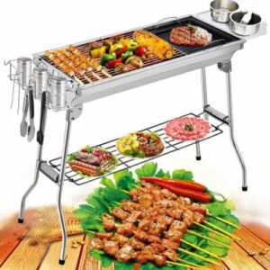 Holzkohlegrill BBQ Grill Klappgrill  Tragbarer Reisegrill Outdoor  Campinggrill
