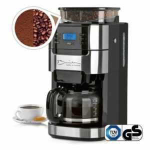Barista Kaffeemaschine mit Mahlwerk inkl Glaskanne 12 Tassen für Bohnen & Pulver