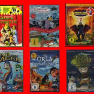 Kinder Filme - 6 DVD´s - Sammlung - Paket - Shrek.... - neu & ovp