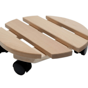 Pflanzenroller Rund Holz 30cm Tragkraft 120kg Rollbrett Wagen für Blumentopf