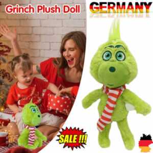 Weihnachten The Grinch & Schal Plüschtiere Weich Stofftier Puppe Kinder Geschenk