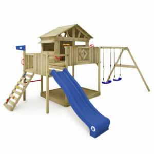 WICKEY Spielturm Stelzenhaus Spielhaus Smart Peak - mit Rutsche & Sandkasten