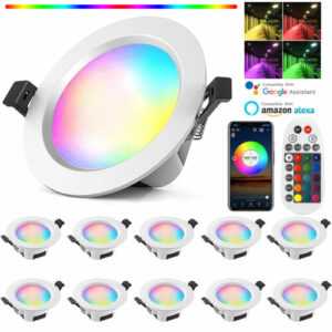 LED Einbaustrahler 5W 9W Bluetooth RGB Einbauleuchten Decken Spots Dimmbar 230V