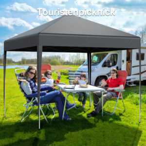 Pavillon Pop-Up Stabil Gartenzelt UV Faltpavillon Gartenpavillon Partyzelt 3x3m