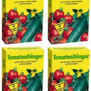 GPI Tomatendünger 4kg 4x 1kg Gemüsedünger Zuccinidünger Paprika Universaldünger