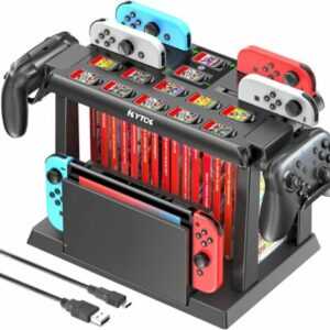 Switch Spiele Aufbewahrung Mit Switch Controller Ladestation, Switch Ladestation