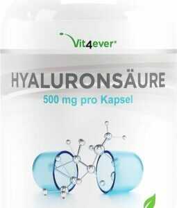 Hyaluronsäure 180 Kapseln á 500 mg pro Kapsel - Vegan & Hochdosiert