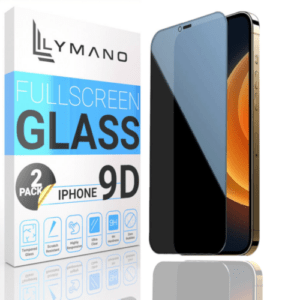 2x Panzerfolie Sichtschutz Glas Blickschutz für iPhone 15 14 13 12 11 Pro Max 9D