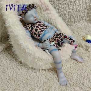 IVITA 17'' Squishy Avatar Silicone Soft Full Body Floppy Silicone Doll Xmas Gift