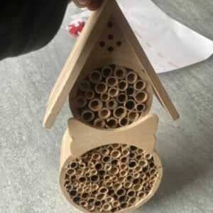 Insektenhotel Billund für Wildbienen, Insekten wetterfest ca 13,5 x 8,5 x 25,5cm