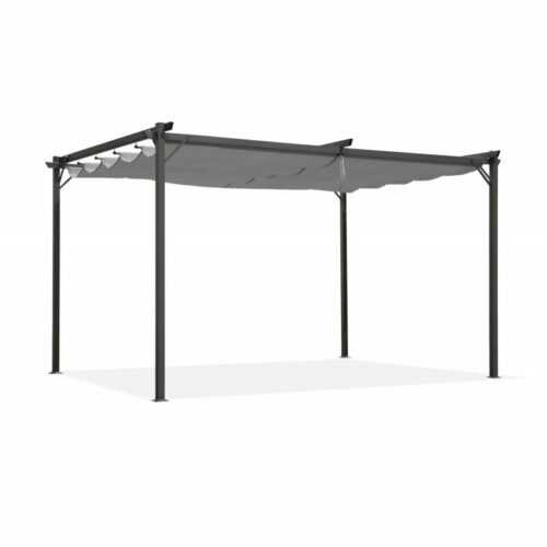 Garten Pergola Pavillon mit einstellbarem Stoffdach - Irda I 2,9x2,9m