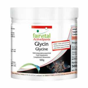Glycin 100% - 500 g Pulver für Muskelaufbau und Regeneration - VEGAN | fairvital