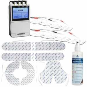 TENS-EMS Gerät STIM-PRO X9+ SET-Muskelstimulator Kontaktspray Spezial Elektroden