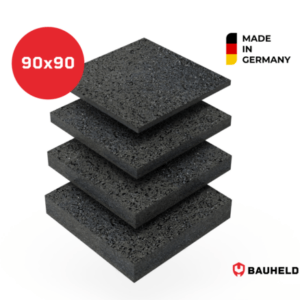 BAUHELD® Terrassenpads 90x90x 3mm 6mm 8mm 10mm 20mm Bautenschutz Gummigranulat