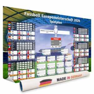 Fußball EM Poster | Spielplan Europameisterschaft 2024 | 100x60cm