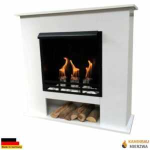 Gelkamin Ethanolkamin Kamin Gel Fireplace Modell 001W Weiss inkl. 27 teil. Set